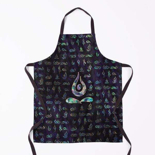 Item preview, Yoga Pose Symbol Golden Purple Abalone pattern designed and sold by k9printart.