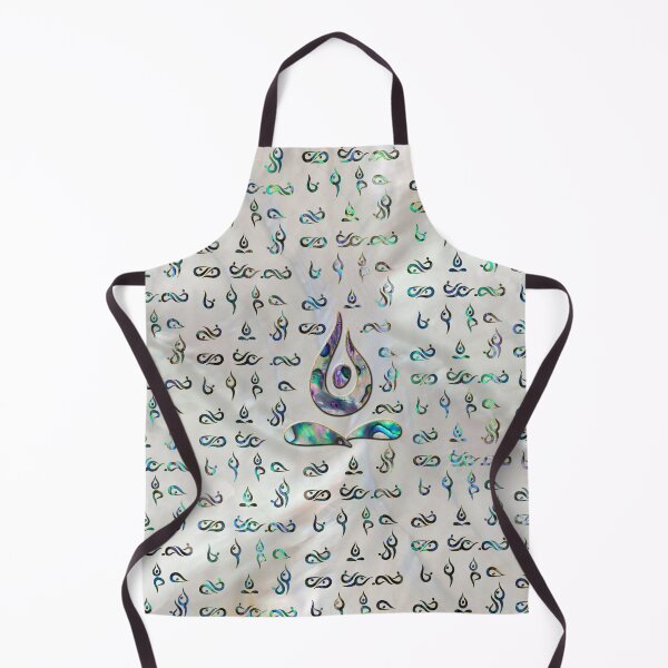 Item preview, Yoga Pose Symbol Golden Framed on Abalone pattern designed and sold by k9printart.