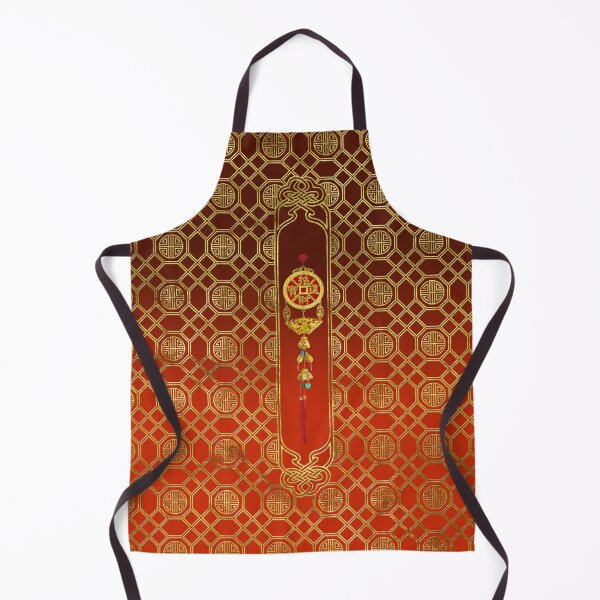 Chinese Good Luck Symbol Tasssel - Feng shui Apron