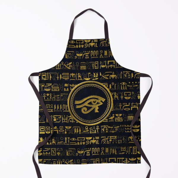 Item preview, Gold Egyptian Eye of Horus - Wadjet designed and sold by k9printart.
