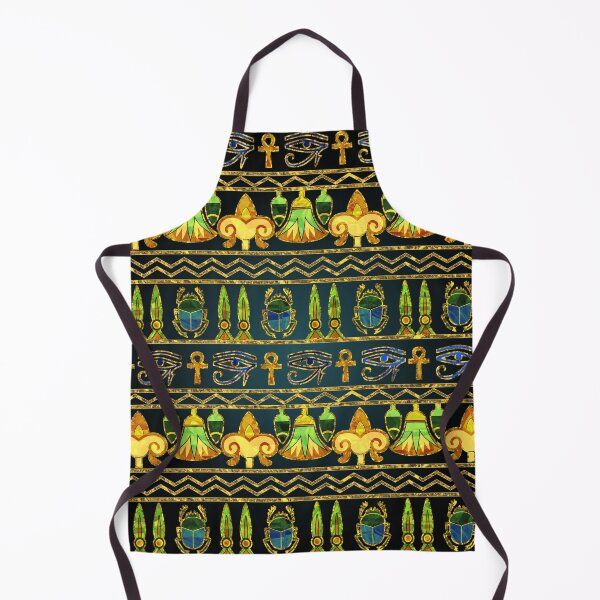 Item preview, Egyptian Colorful Pattern in gold and metallic designed and sold by k9printart.
