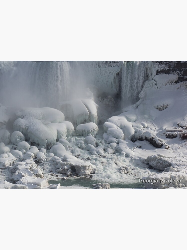 Niagara Falls Ice Buildup - American Falls, New York State, USA by GeorgiaM