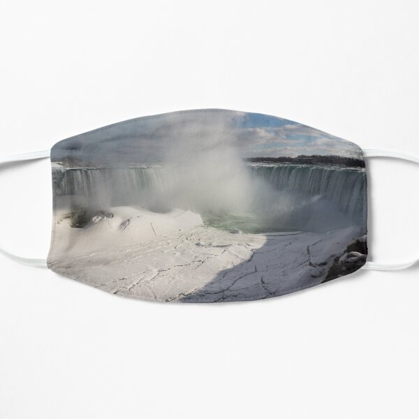 Niagara Falls Ice Buildup Panorama - Canadian Horseshoe Falls, Ontario, Canada Mask