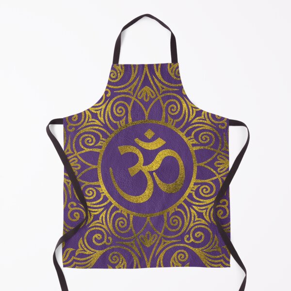 Item preview, Golden OM symbol with on pastel purple designed and sold by k9printart.