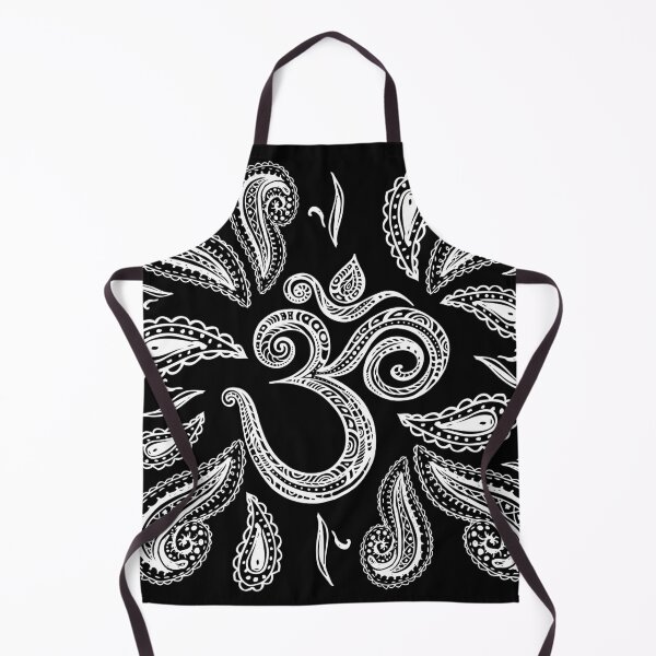 Item preview, White Lace OM symbol swirl on black designed and sold by k9printart.
