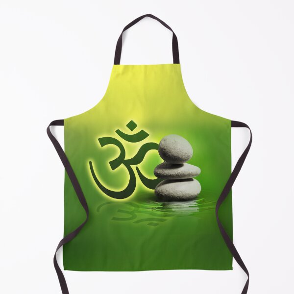 Item preview, OM symbol with zen stones on gentle green designed and sold by k9printart.