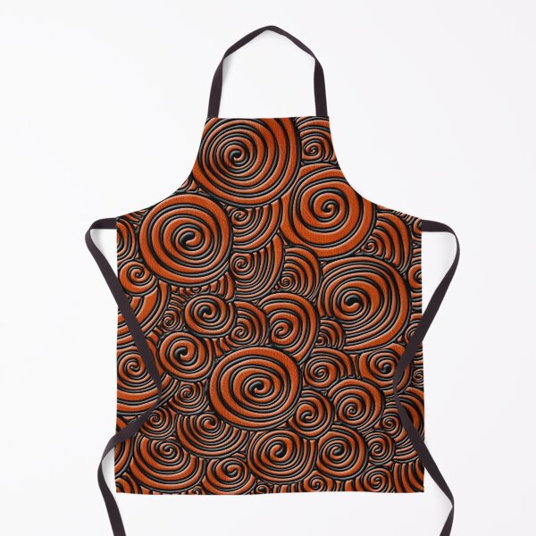 Item preview, Embossed Doodle Swirl on Orange Leather designed and sold by k9printart.
