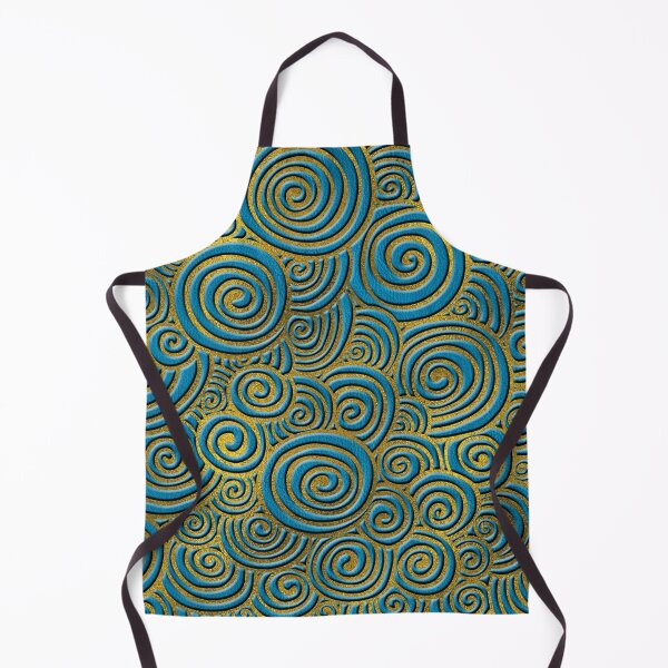 Item preview, Elegant Golden Doodle Swirl on Blue Leather designed and sold by k9printart.