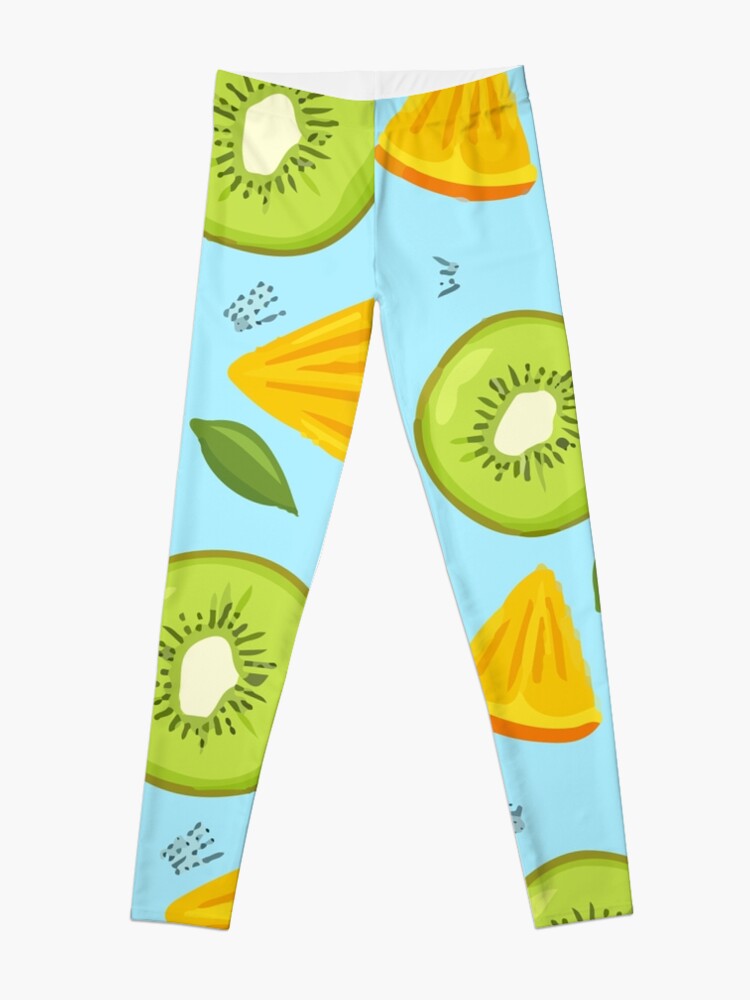 Discover Fruits Pattern With Kiwi Leggings