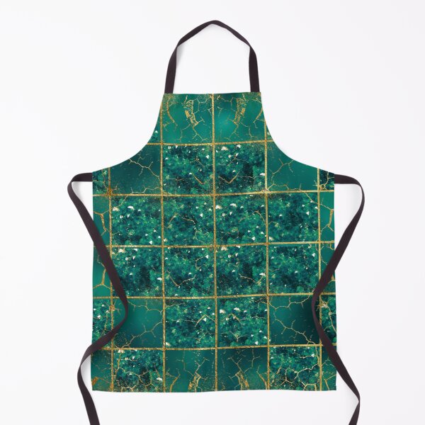 Item preview, Green Crystal Quartz  and gold pattern designed and sold by k9printart.