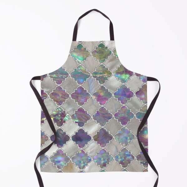 Aperçu de l'œuvre Motif marocain argenté sur la coquille de perle et de pastel créée et vendue par k9printart.