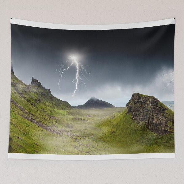 Item preview, Lightning strikes over the Quiraing, Isle of Skye. designed and sold by Phillip Thornton.