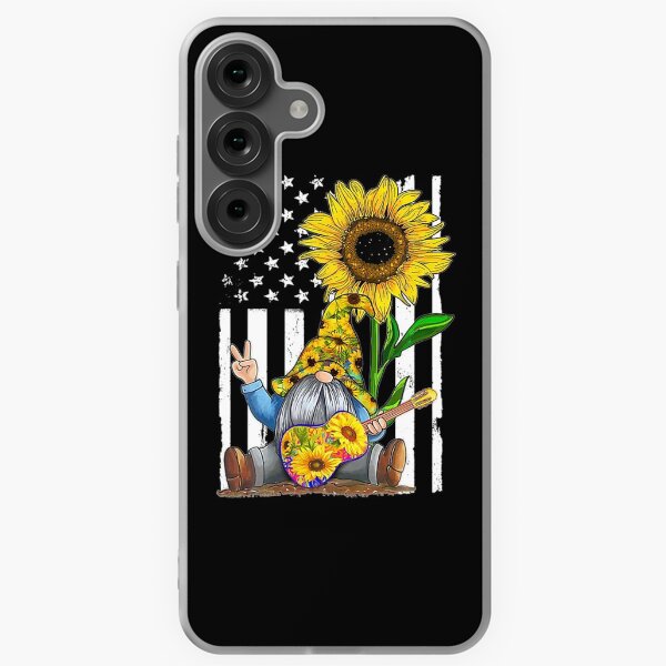 Item preview, Sunflower Gnome Guitar American Flag Hippie Lover designed and sold by thanhmakemoney0.