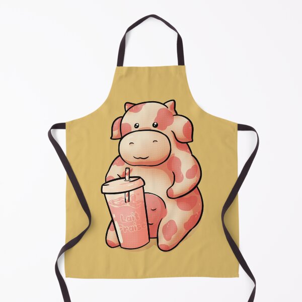 Artikelvorschau, Erdbeerkuh mit etwas rosa Milch - Lait Fraise Stickers Pack | Cottagecore | Kindermaske | Kostüm | Sommer 2020 entworfen und verkauft von Any Color Designs.