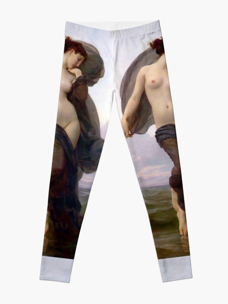 Alternate view of Evening Mood painting by William-Adolphe Bouguereau Leggings