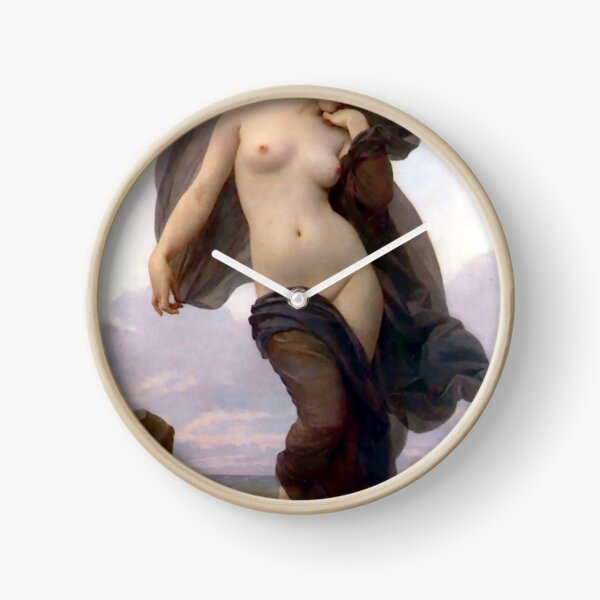 Evening Mood painting by William-Adolphe Bouguereau Clock