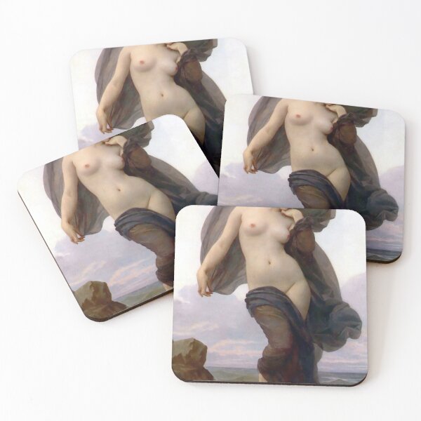 Evening Mood painting by William-Adolphe Bouguereau Coasters (Set of 4)