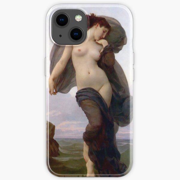 Evening Mood painting by William-Adolphe Bouguereau #EveningMood #painting #WilliamAdolpheBouguereau iPhone Soft Case