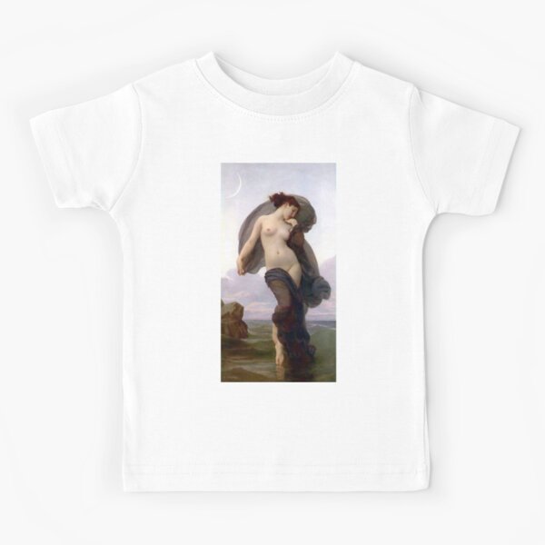 Evening Mood painting by William-Adolphe Bouguereau Kids T-Shirt