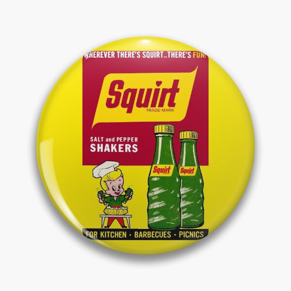 Item preview, SQUIRT SODA BOTTLE SALT SHAKER ADVERT designed and sold by ThrowbackAds.