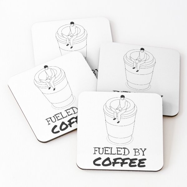 Item preview, Fueled By Coffee Laptop Work Meme Black designed and sold by javes93.