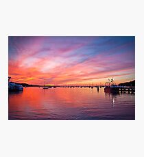 Painted Skies over Port Jefferson Harbor Long Island NY Photographic Print