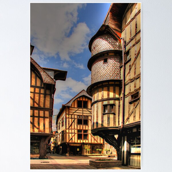 Medieval City, Troyes, France Poster