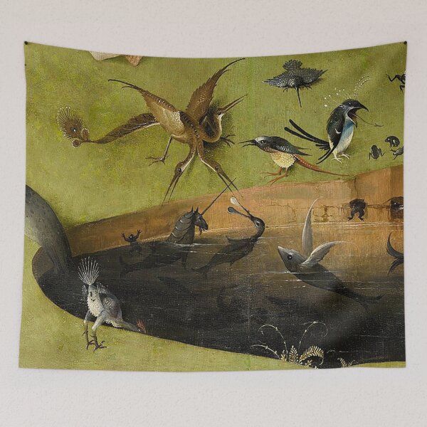 Item preview, HD. Left Pannel (detail number 43 of 100 , from the Garden of Earthly Delights), by Hieronymus Bosch designed and sold by ArmoniMundi.