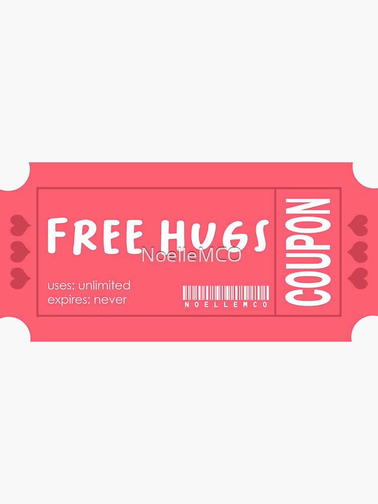free-hugs-ticket-coupon-stub-sticker-by-noellemco-redbubble