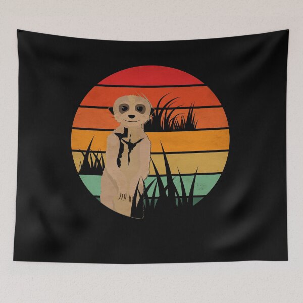 Item preview, Meerkat Retro Sunset  designed and sold by Michelle  Brewster.