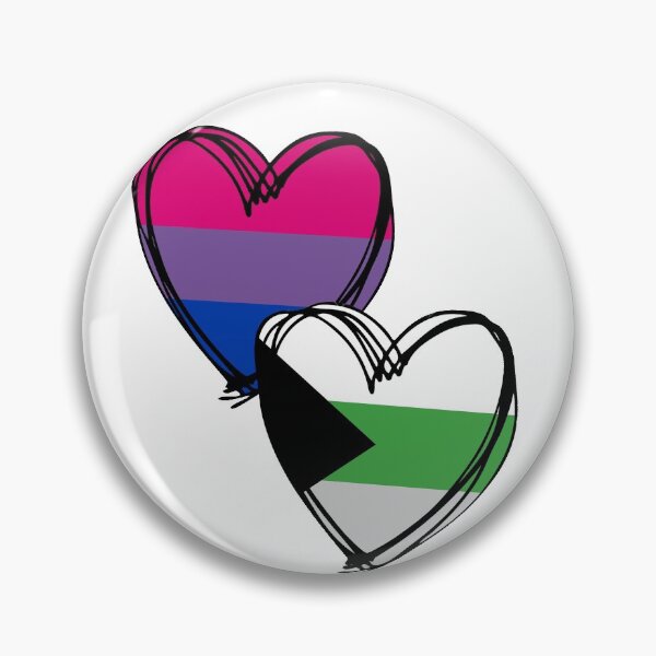 Item preview, Demiromantic and Bisexual heart designed and sold by be-proud.