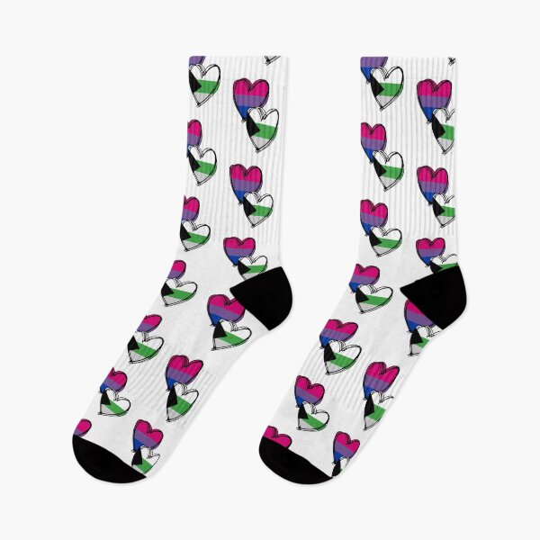 Item preview, Demiromantic and Bisexual heart designed and sold by be-proud.