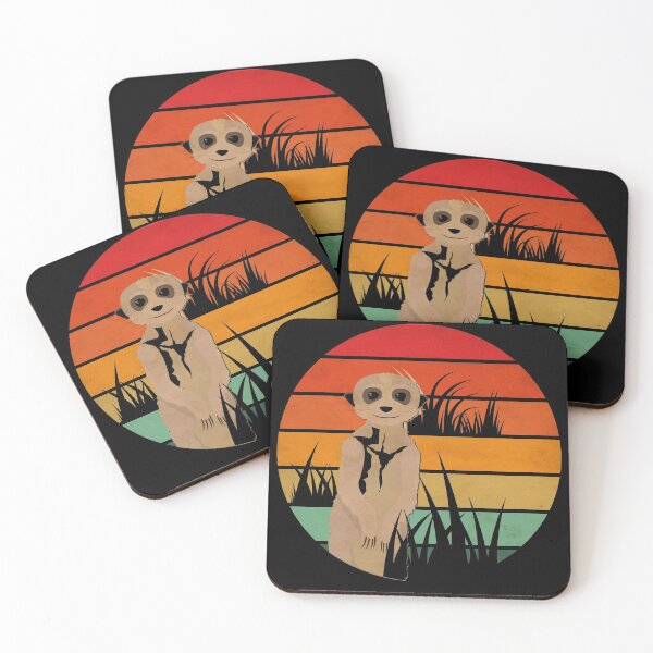 Item preview, Meerkat Retro Sunset  designed and sold by Michelle  Brewster.
