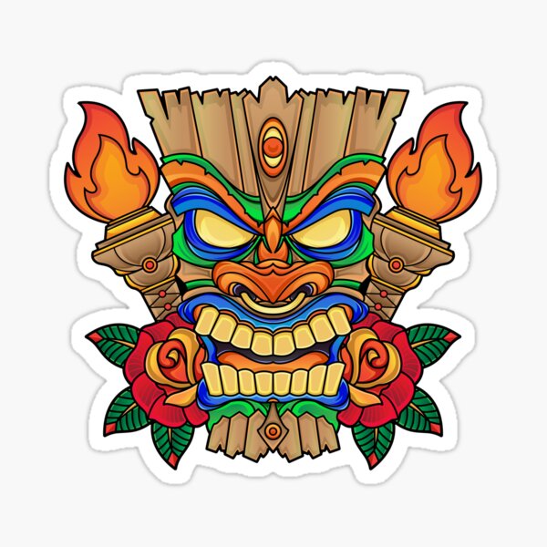 Item preview, Hawaiian Tiki Tribal Mask designed and sold by Vector Scout Lab.