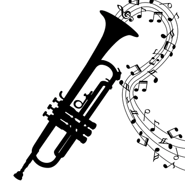 Trumpet And Music Notes