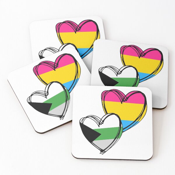Item preview, Demiromantic and Pansexual Heart designed and sold by be-proud.