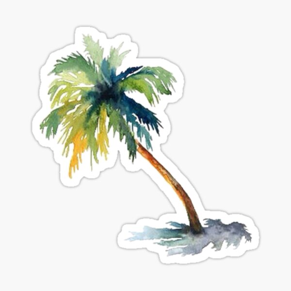 Watercolor palm tree Sticker