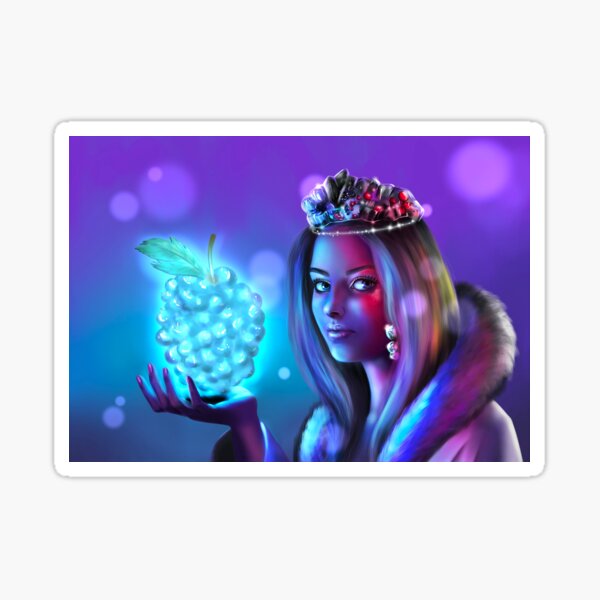 Blueberries Princess Sticker