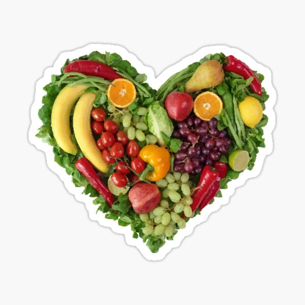 Vista previa del artículo con la obra «Corazón saludable vegano», diseñado y vendido por TheSimpleMan.