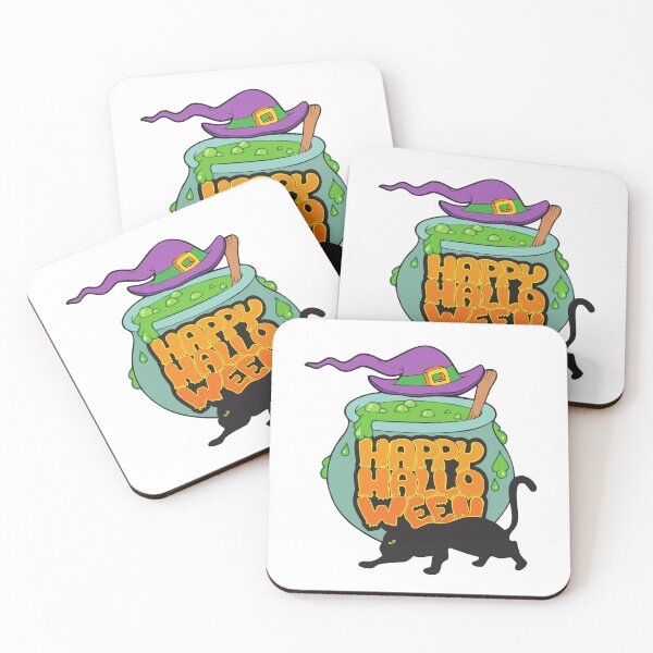 Item preview, Bright Happy Halloween Cauldron Cat  designed and sold by Uttershirt.