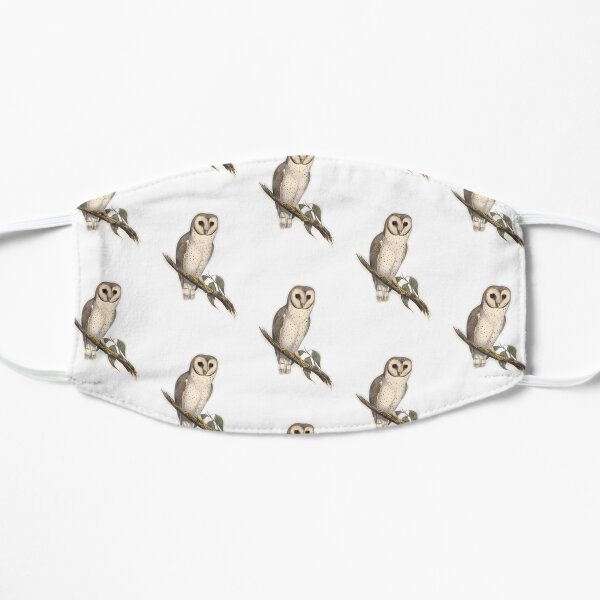 Delicate Owl Vintage Illustration Flat Mask
