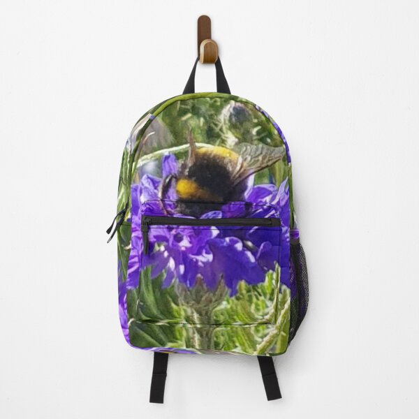 Item preview, Bumblebee 1 on cornflower blue enjoying breakfast designed and sold by ellenhenry.