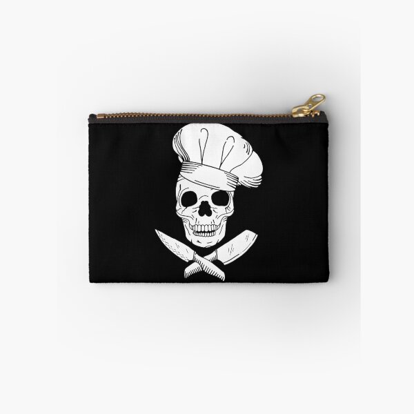 Item preview, Skull Wearing Chef Hat and Crossed Kitchen Knives designed and sold by HotHibiscus.