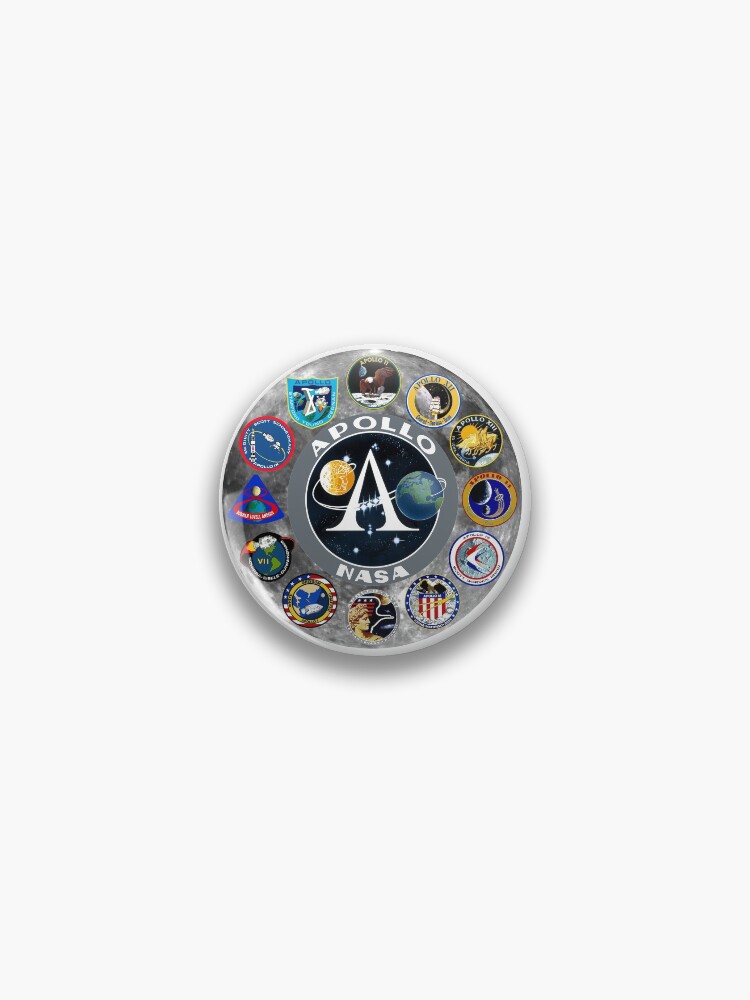 Thumbnail 1 of 3, Pin, Apollo Mission Composite Logo designed and sold by Spacestuffplus.