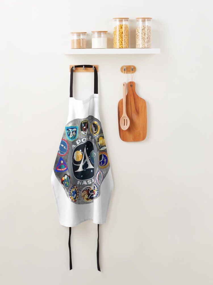 Thumbnail 4 of 6, Apron, Apollo Mission Composite Logo designed and sold by Spacestuffplus.