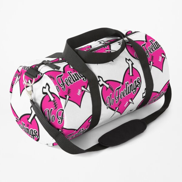 VIBRANT PINK NO FEELINGS LOGO Duffle Bag