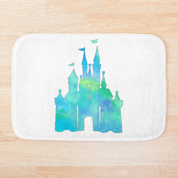 Item preview, Watercolour Blue and Green castle designed and sold by becsdoesart.