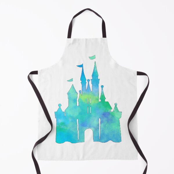 Item preview, Watercolour Blue and Green castle designed and sold by becsdoesart.