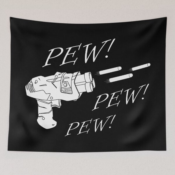 Item preview, Pew Pew Pew - Black and white Nerf Battle Gun designed and sold by LookFrog.