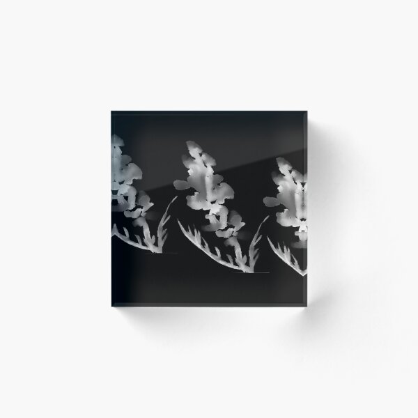 Item preview, Flores blancas sobre negro designed and sold by ABstudio.